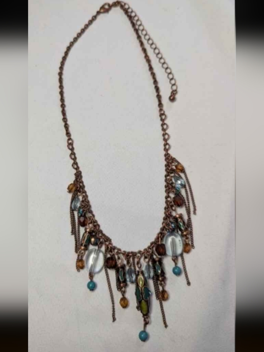 Solid Copper Fringe Necklace